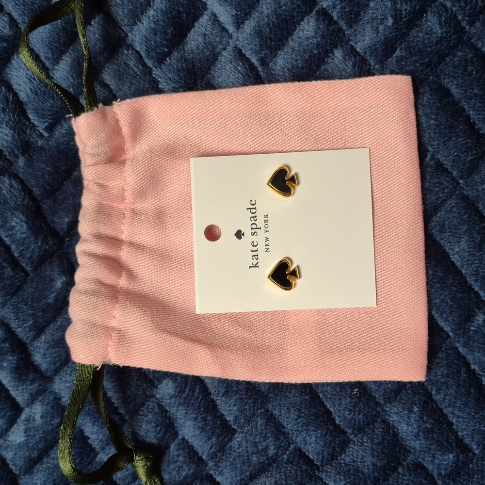 "Everyday Spade" Kate Spade ♠️ Stud Earrings! NWT! - Picture 4 of 4